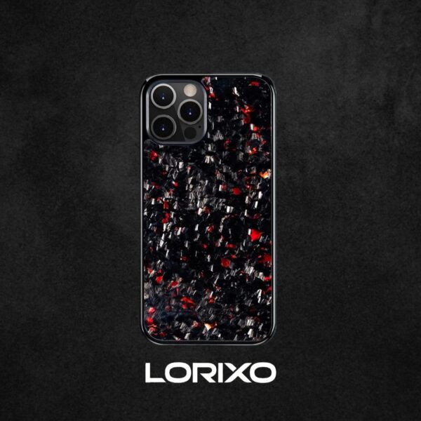 red carbon fiber iphone case