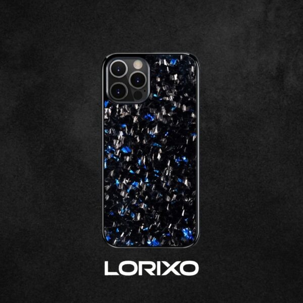 blue carbon fiber iphone case